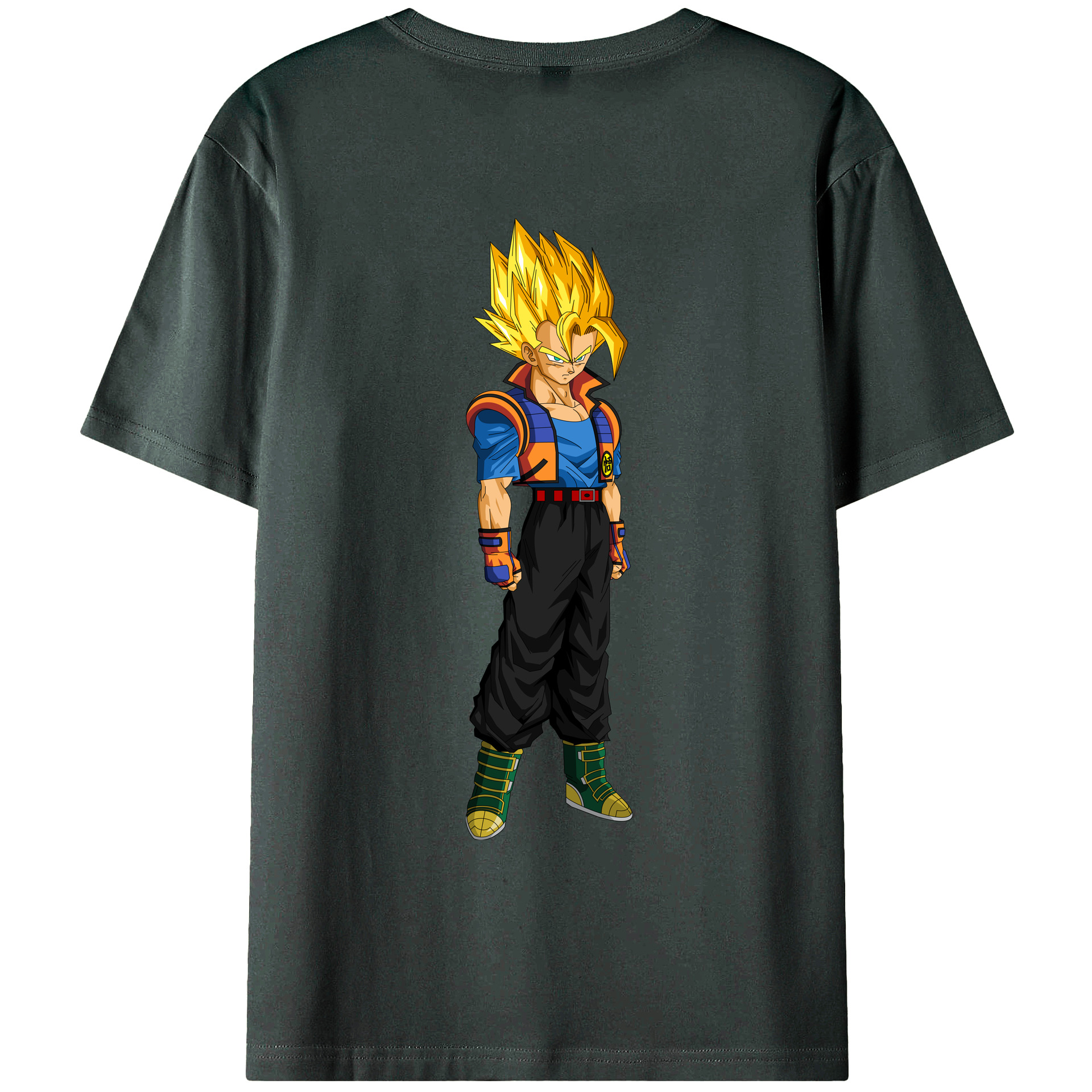 （画像用） ドラゴンボール ベジータ四世（Bejīta Yonsei）DRAGON BALL Vegeta IV 綿100％ メンズ半袖Tシャツ（バックプリント） 通気性